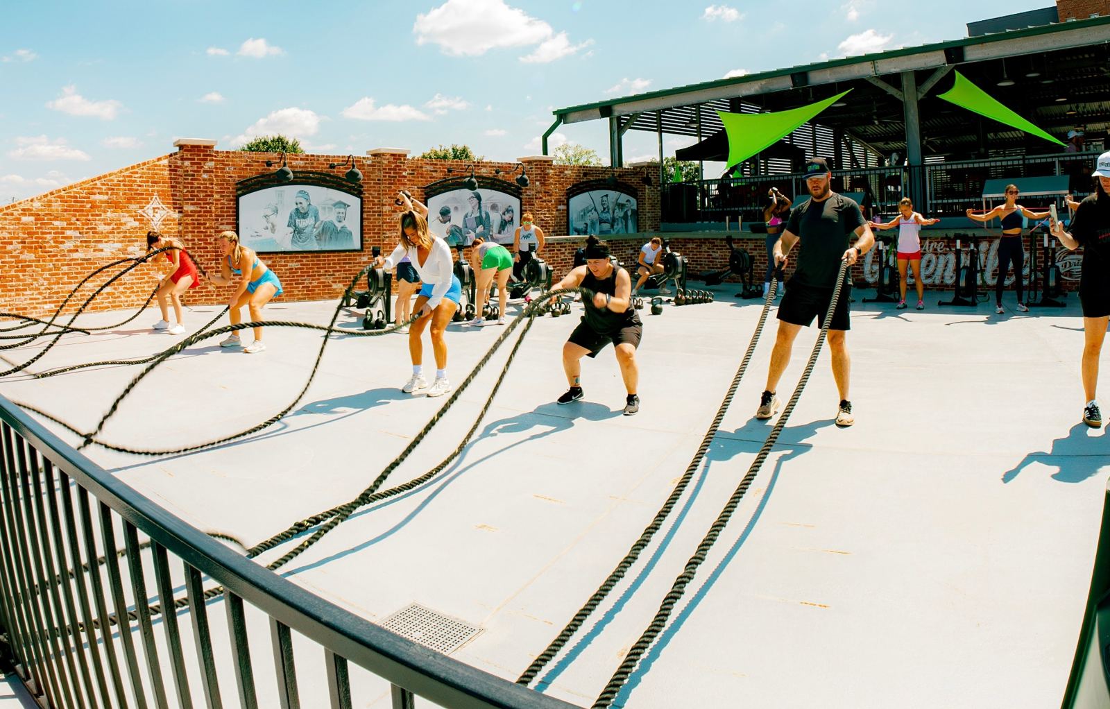Group fitness activation at GVL Fit Fest in Fluor Field